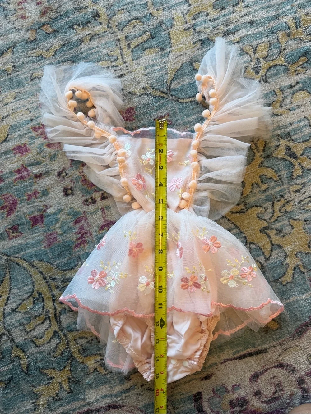 Baby Girls Pink Tulle Chiffon Dress Set Size 90 18-24M 2T Party Outfit NWOT